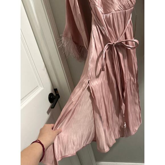 O.p.t. Mardilono Wrap Dress In Pink size XS MISSING TASSELS - Picture 9 of 11